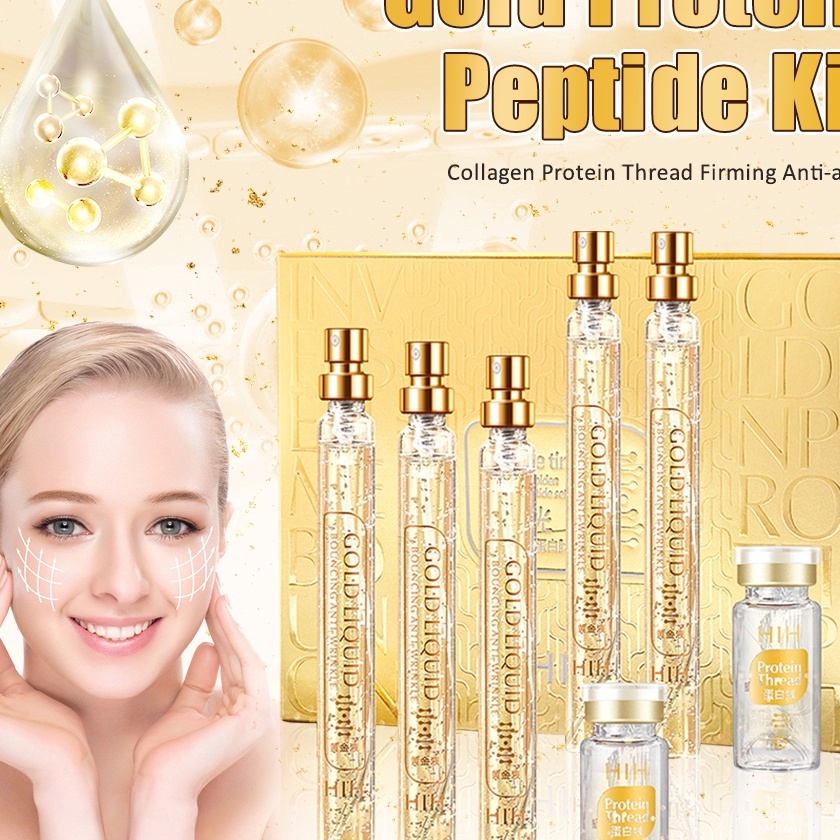 (X-T☎❦D) HIH Set Serum Collagen + Benang Collagen Pengencangan Wajah Pemutih dan Anti Penuaan Garis 