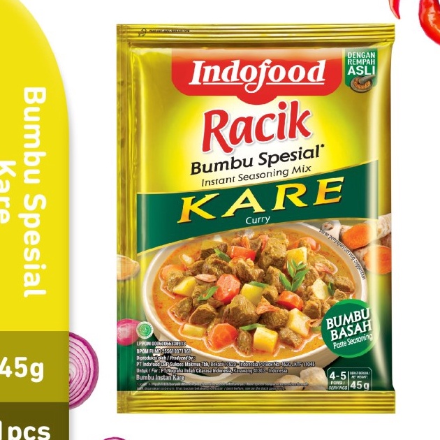 

Ready Stok INDOFOOD Bumbu Instant KARE 45gr / Bumbu Instant / Bumbu Siap Saji