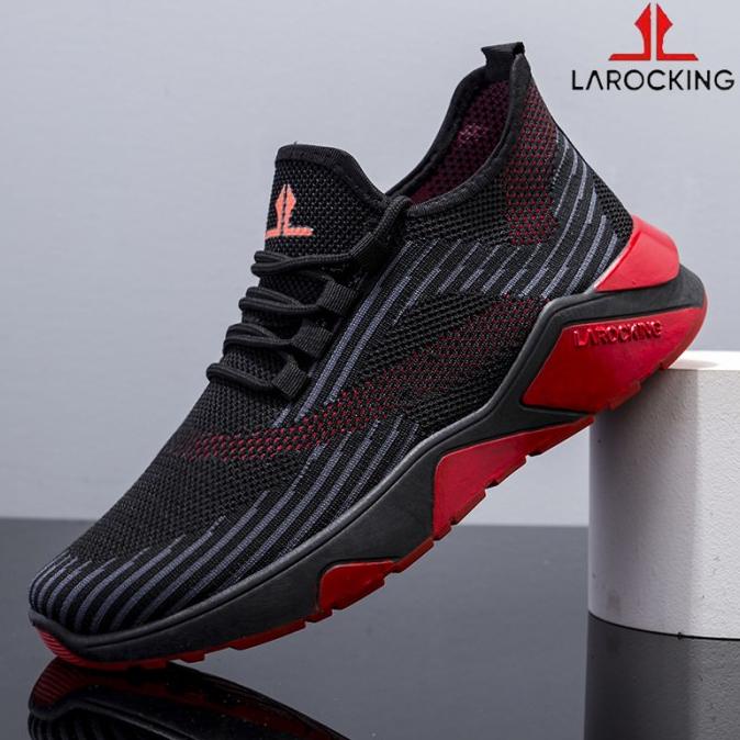 Larocking - Blaster Hitam Merah | Sepatu Sneakers Running Gym Shoes