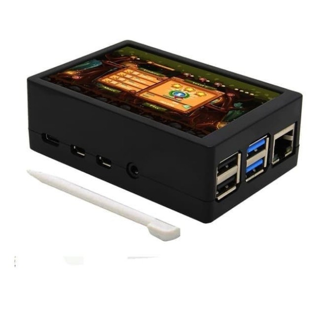 LCD TFT 3.5" RASPBERRY PI 4 TOUCSHSCREEN + CASE BLACK
