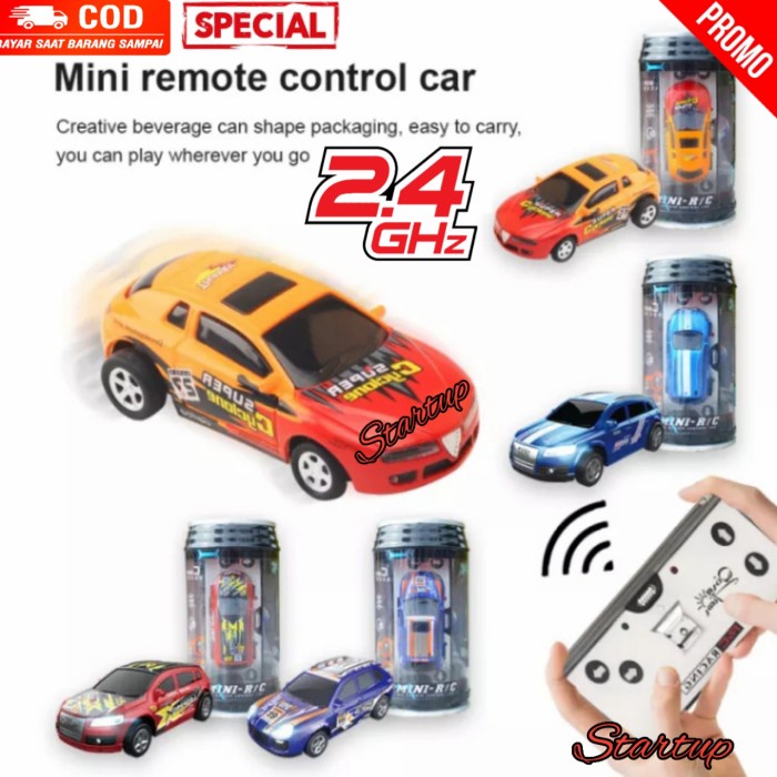 Mainan Mobil Remote Control Mini RC Car Dalam Kemasan Kaleng