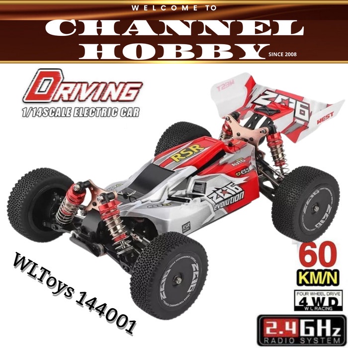WLToys 144001 Rc Car Buggy Offroad 60 km/Jam 2.4ghz 4WD / Mainan RC
