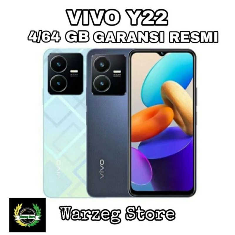 HP VIVO Y22 4/64 GB - VIVO Y 22 RAM 4GB ROM 64GB GARANSI RESMI
