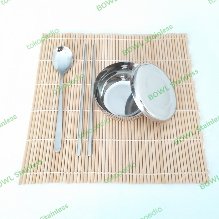 Set Mangkok Sendok Sumpit Korea