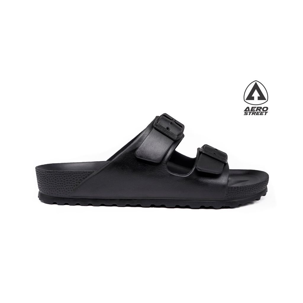 Big Promo Aerostreet 36-44 Conifer Hitam - Sandal Sendal Selop Slip On Casual Pria Wanita Aero