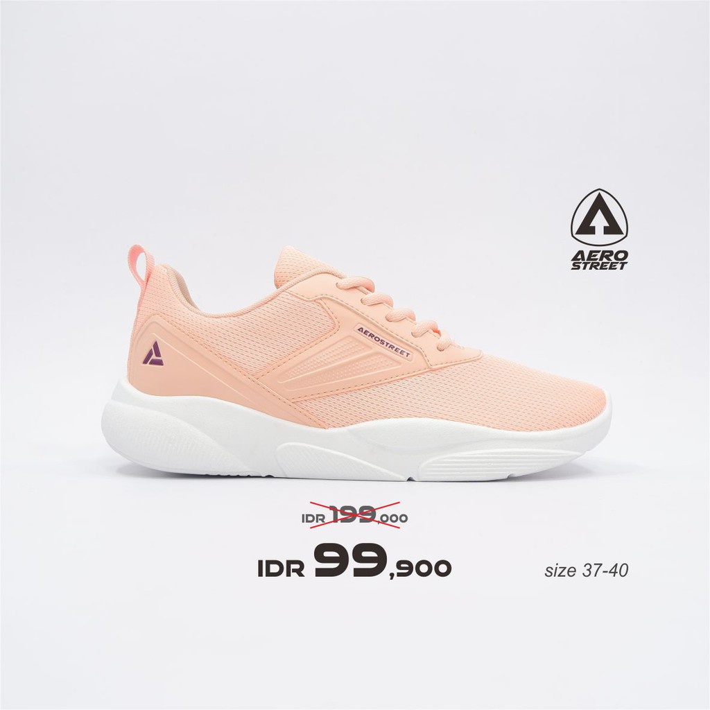 Aerostreet 37-40 Audrey Peach Peach - Sepatu Sneakers Casual Sekolah Pria Wanita Aero Street
