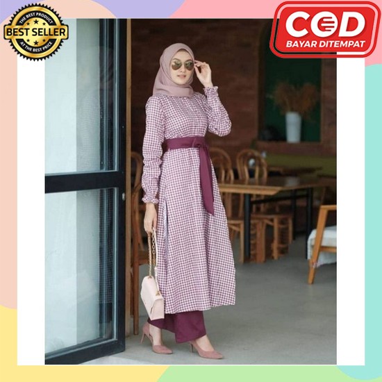 Bsju Clana Santai Baju Muslimah 2023 Set Celana Cewek Import Setelan Waita Elegant Setlan Remaja Dew