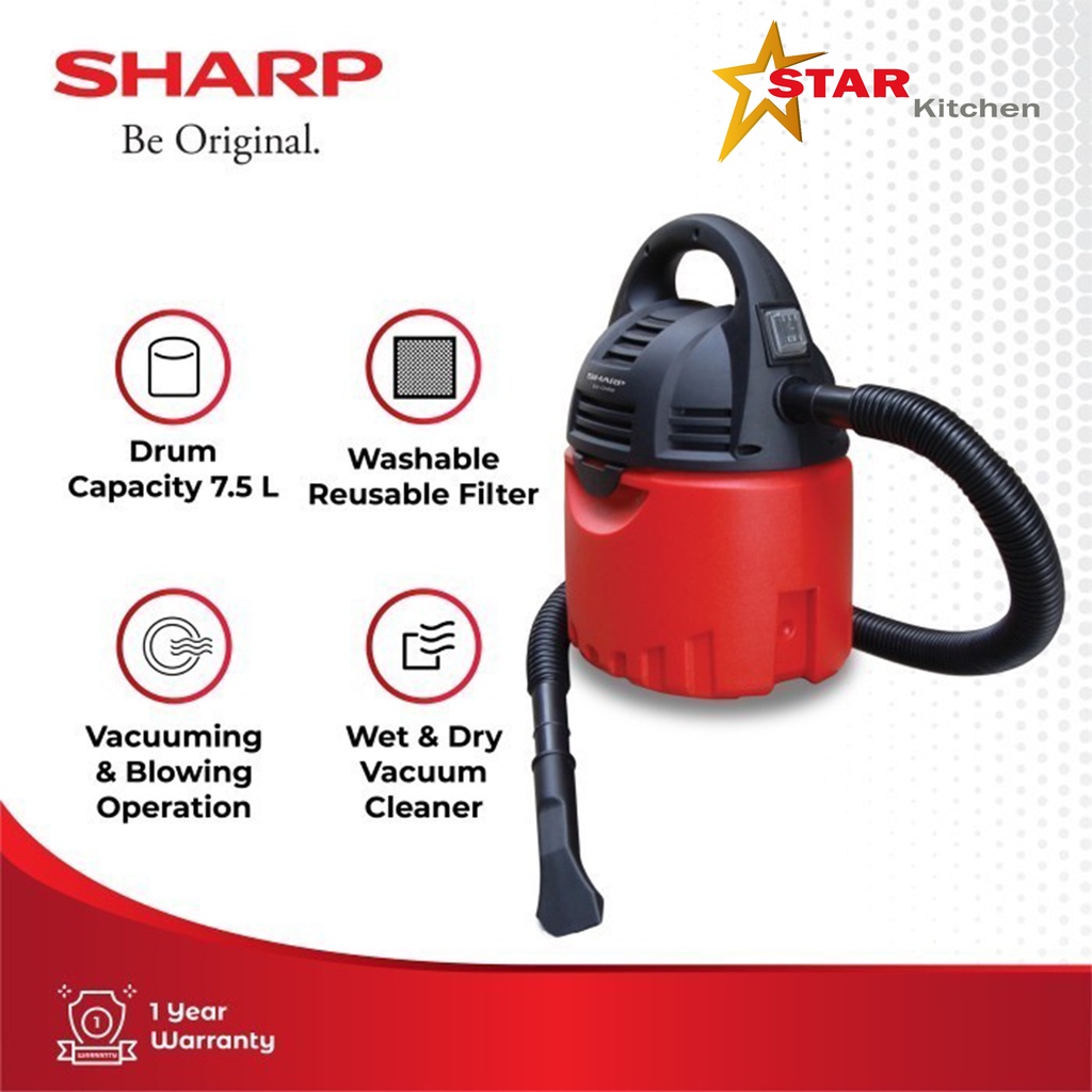 Sharp Vacuum Cleaner  EC-CW60 Red 600 Watt
