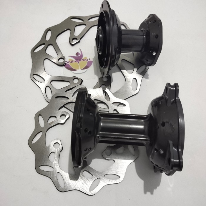 TROMOL KLX HOLE 36 PLUS PIRINGAN DEPAN BELAKANG SET KLX