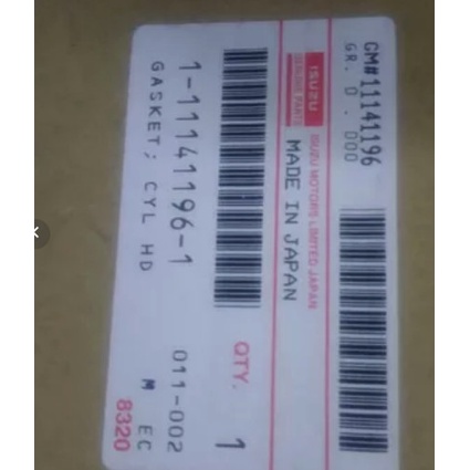 Packing Head Gasket Head 6BG1T 6BG1 6BG Zaxis 200 Asli GENUINE best seller