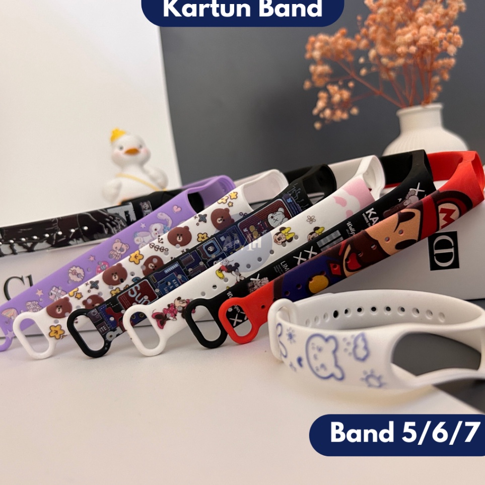 [P11I ☛✯) Strap Ml Band 5 Band 6 band 7 Silicone Strap Replacement Strap  XlAOMl Ml  Band 5/6/7 Cute