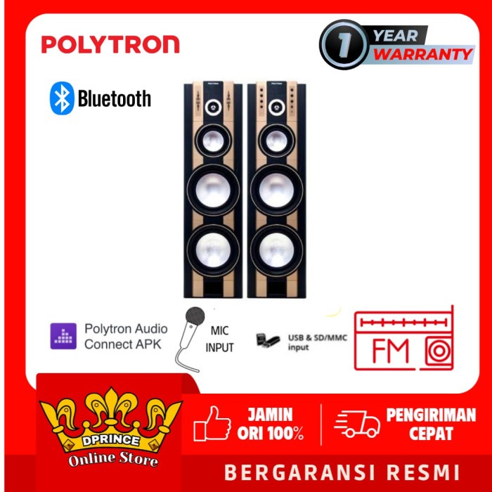 POLYTRON PAS69 SPEAKER AKTIF BLUETOOTH RADIO FM PAS 69 ORIGINAL