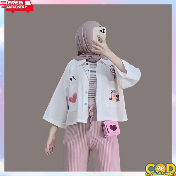 Bloues Remaja Import Atasn Kameja Kemeja Blouse Bliuse Pesta Kondangan Blos Bj Cewek Buju Krmeja Kor