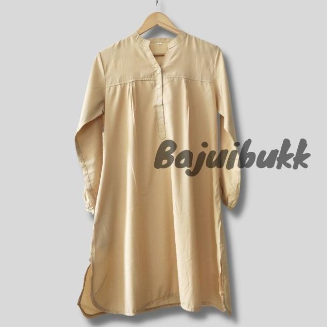 Trend Tunik Polos Viscose Cream Limited Edition