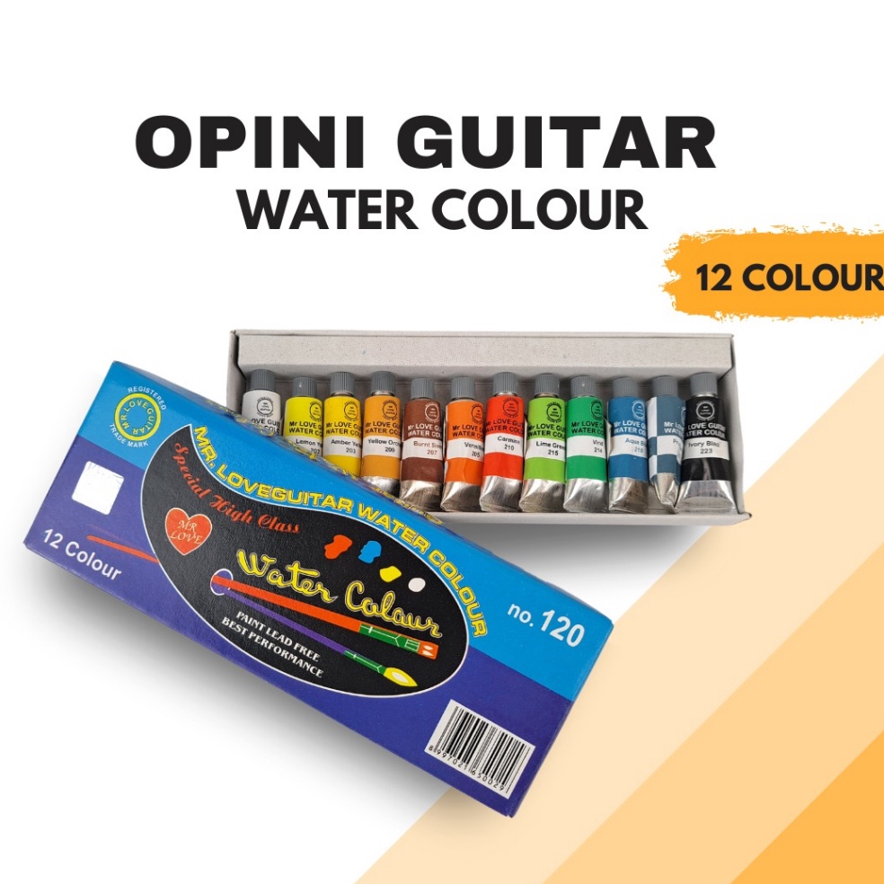 

↓Readystock➚ CAT AIR LUKIS OPINI GUITAR 120 / Water Colour Cat Lukis Kanvas 12 Warna Termurah Z77 ☊