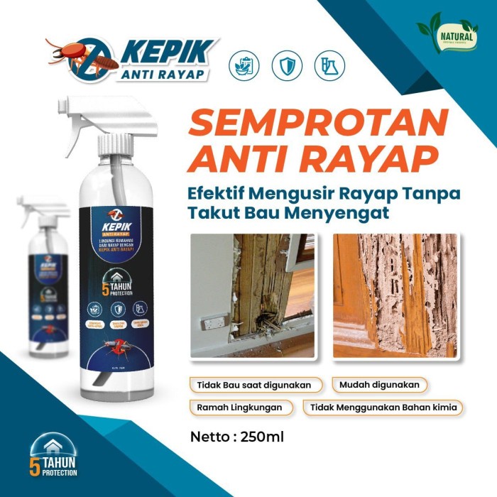 Kepik Semprotan Anti Rayap Cegah Kayu Keropos Aman Dan Tidak Berbau