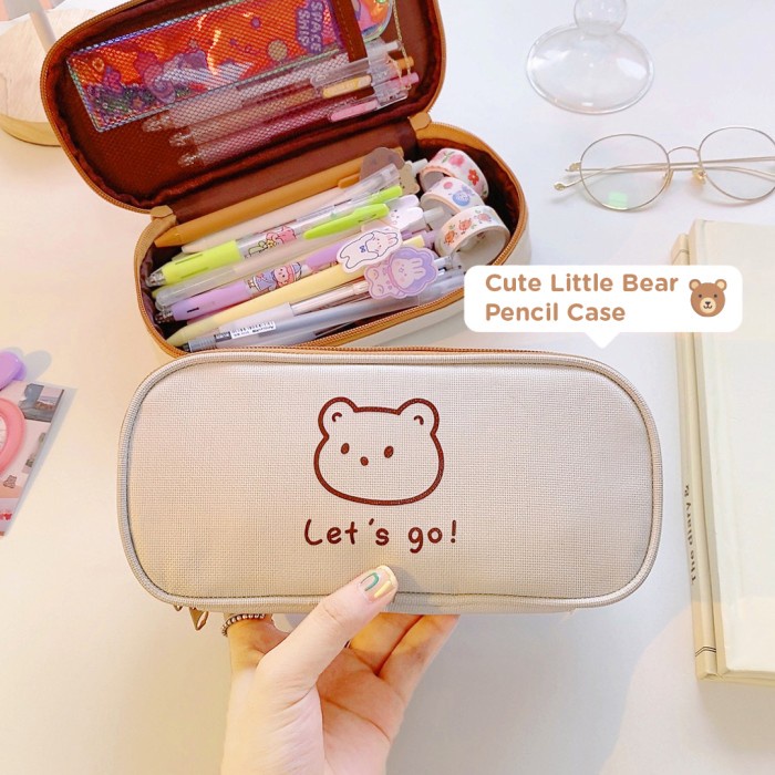 

Mismi Annette Pencil Case Kotak Pensil Cute Bear Sekolah - K1A