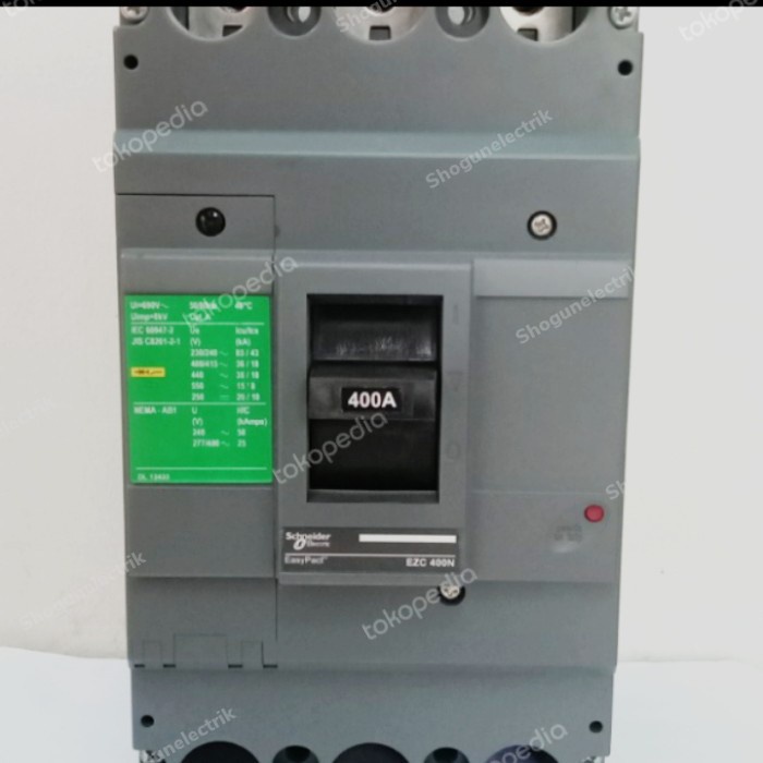 MCCB EZC 400N 3PHASE 350A-400A SCHNEIDER