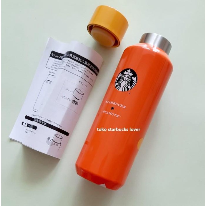 Starbucks Tumbler Bottle Japan Stainless Grande Snoopy 2023 Orange