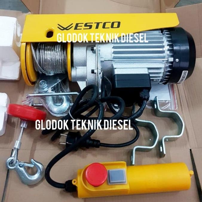 Mini Electric Wire Hoist 600 Kg Takel Katrol Listrik Rope Hoist 600Kg