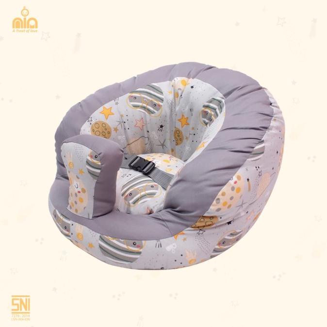 NIA BABY SOFA KAKI BULAT - SOFA BAYI BELAJAR DUDUK NIA EARTH SERIES
