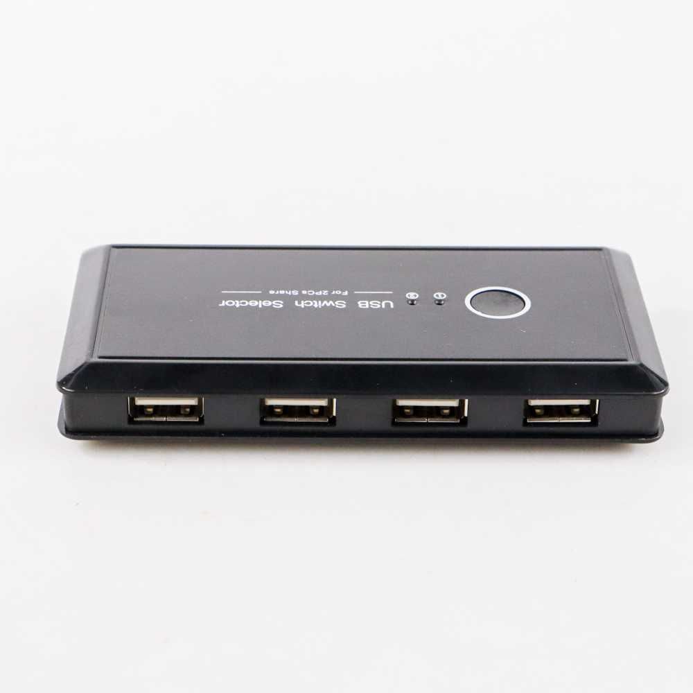 ALLOYSEED USB Sharing Switch 2x4 Port KVM 2 PC USB Switch USB 2.0 - T06