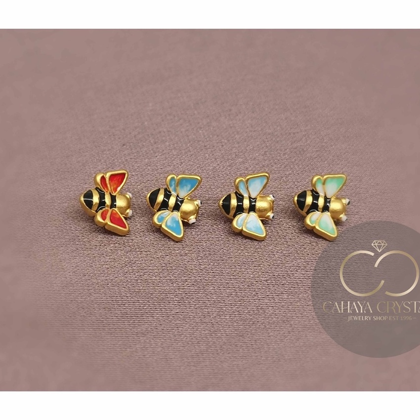 (T-☑Q✮K) Charm Lebah Emas kadar 24k HK Hongkong kadar 999.9% 9999 /trendiing.