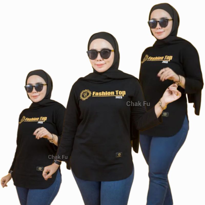 KAOS OVAL ORIGINAL FASHION TOP TERBARU / KAOS ATASAN WANITA LENGAN 7/8 FST AUTHENTIC / KAOS WANITA B