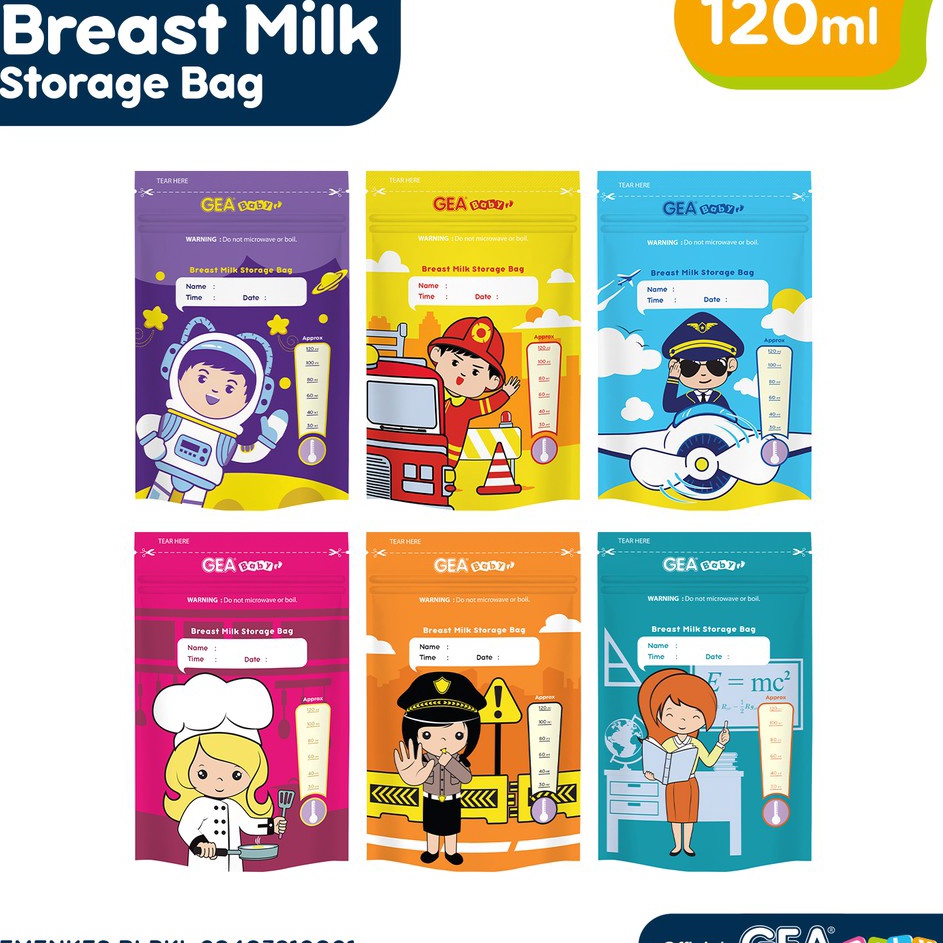 Promo GEABABY Storage Bag 120ml Profession Boy & Girl Edition b Kualitas Premium €.