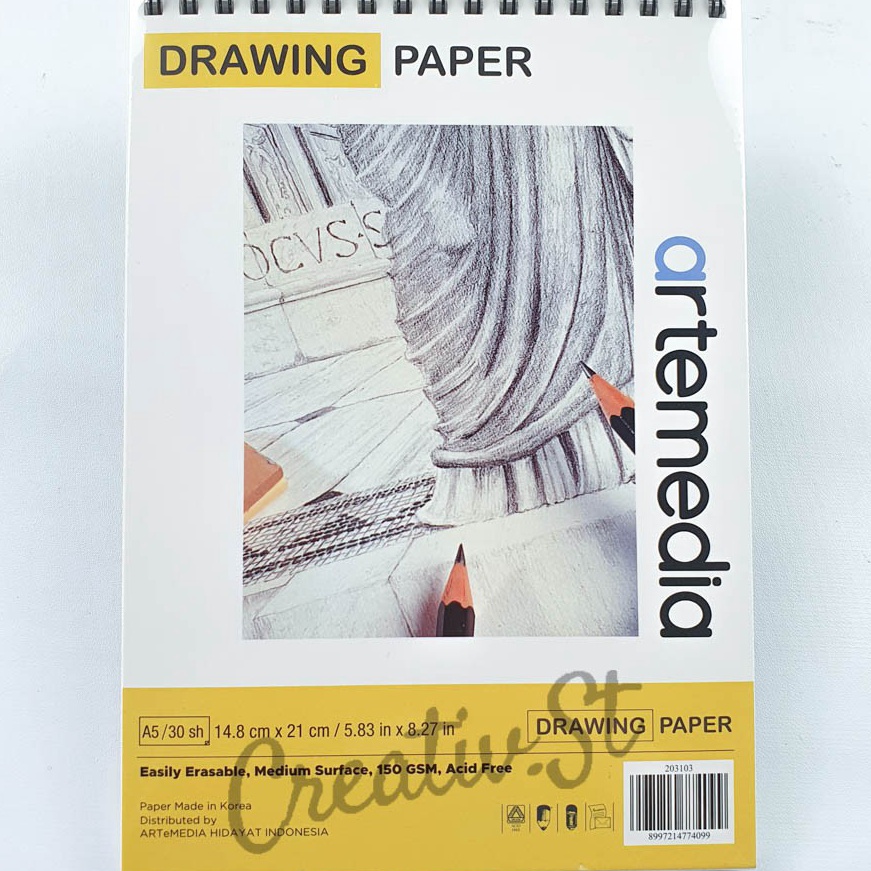 

[B-☞X✓G> Artemedia Drawing Book Sketch Book A5 30 Sheet Buku Sketsa Gambar Pensil Charcoal Arang /siiap.dikirim..!