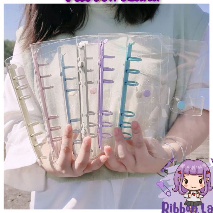 

(☑F✉K-15] Binder A5 A6 Cover PVC Transparan Notebook Diary Besi Warna Colour Binder Premium 6 Ringmurah..!