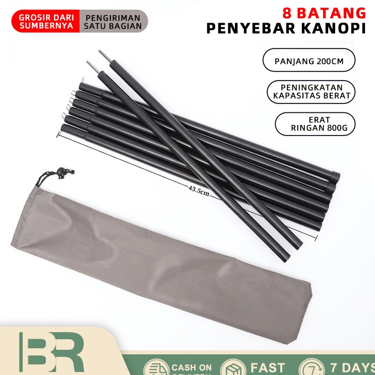❈CPd Saham bernilai tinggi/Diameter 1,6 cm Tiang flysheet /Tiang bivak Ds adventure bahan alumunium/