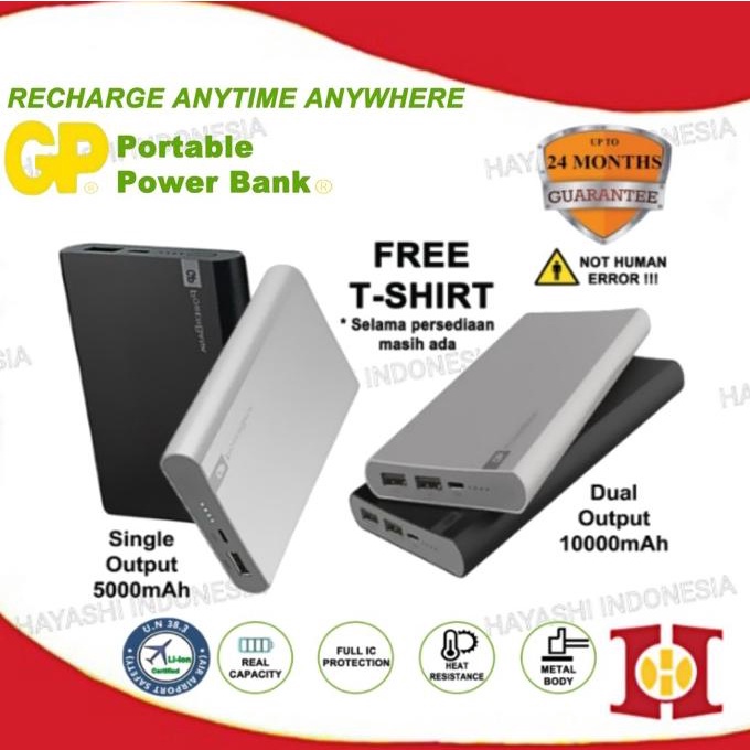 GP Powerbank 5000 10000 mAh Fast Charging Power Bank HP Tablet