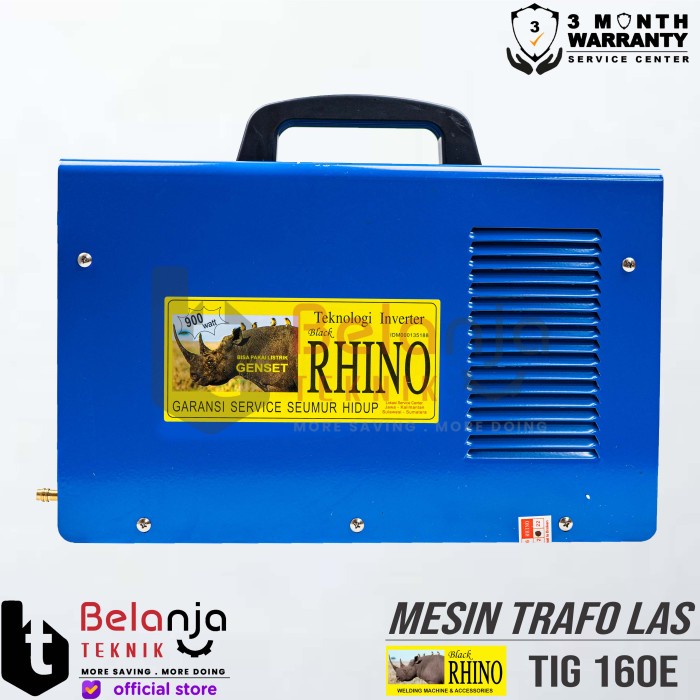 Rhino Mesin Travo Las TIG 160 E Biru Welding Machine Trafo Las Argon keren