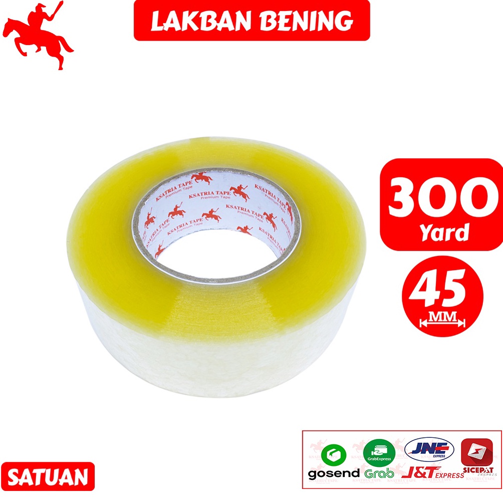 

(TERBARU) Lakban OPP Tape / Lakban Bening / Lakban Coklat KSATRIA Tape 300 Yard