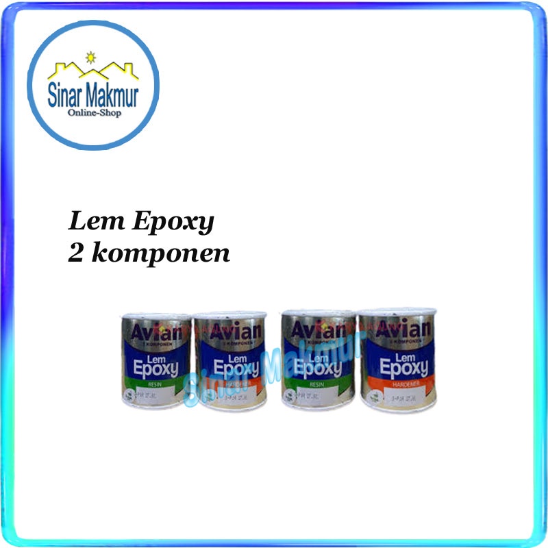 Lem Epoxy 2 Komponen Resin + Hardener (AVIAN)