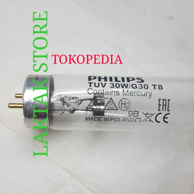 Lampu Kuman Lampu Uv 30W Philips / Tl Uvc Tl Uv Steril Germicidal