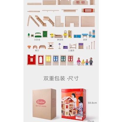 Rumah Barbie Kayu Onshine Wooden Doll House Role Play Rumah