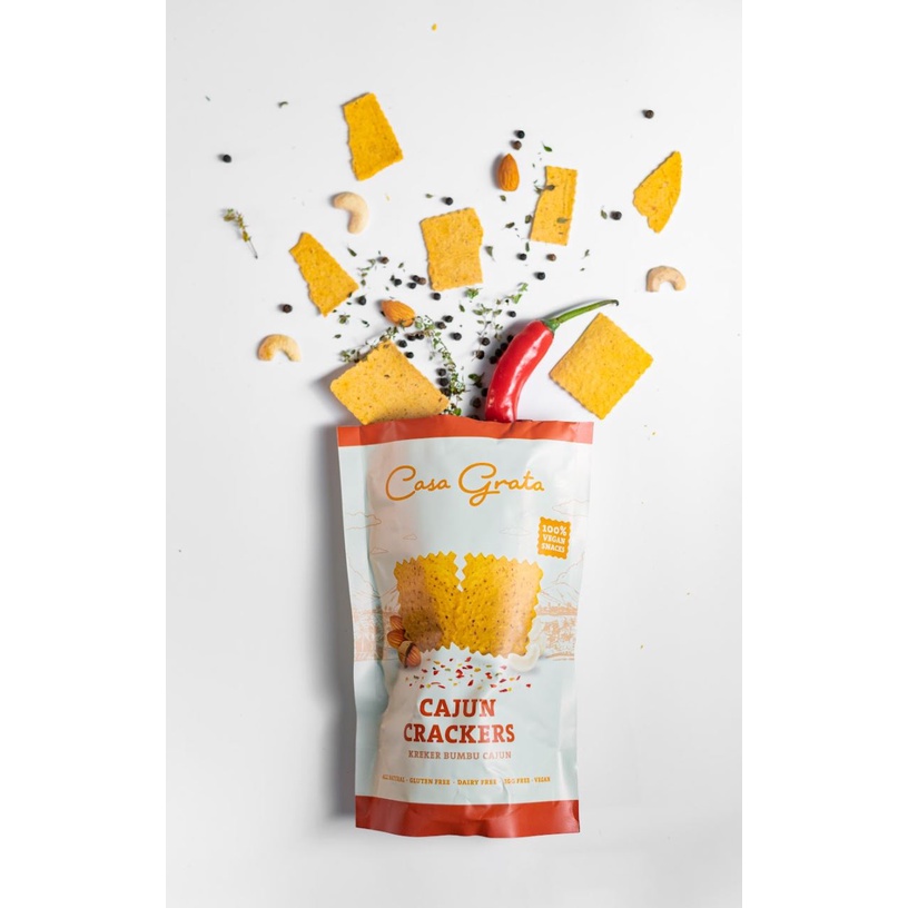 

Casa Grata Cajun Craers - 70 Gram / Sna Sehat / Calan Sehat / Sna Anak / Calan Anak / Sna Vegan /