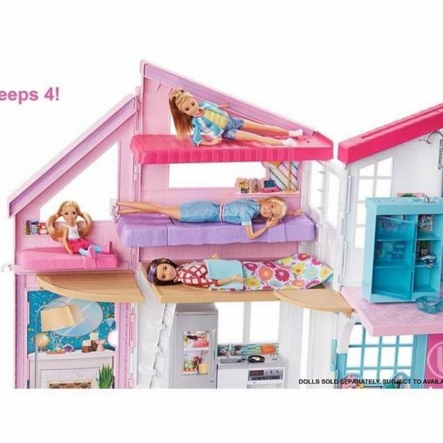 Barbie Malibu House Playset Mainan Rumah Boneka Barbie Non Cod