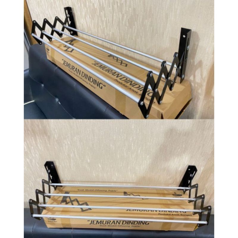 JEMURAN DINDING LIPAT jemuran tembok baju gantungan handuk alumunium gantungan baju/handuk lipat