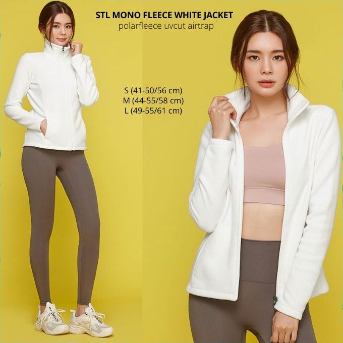 Jaket Wanita Murah Stl Mono Fleece Jacket 3 Warna White/Pink/Black