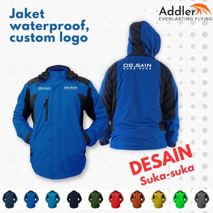 Custom Logo Jaket Waterproof Addler Bahan Taslan Balon Import