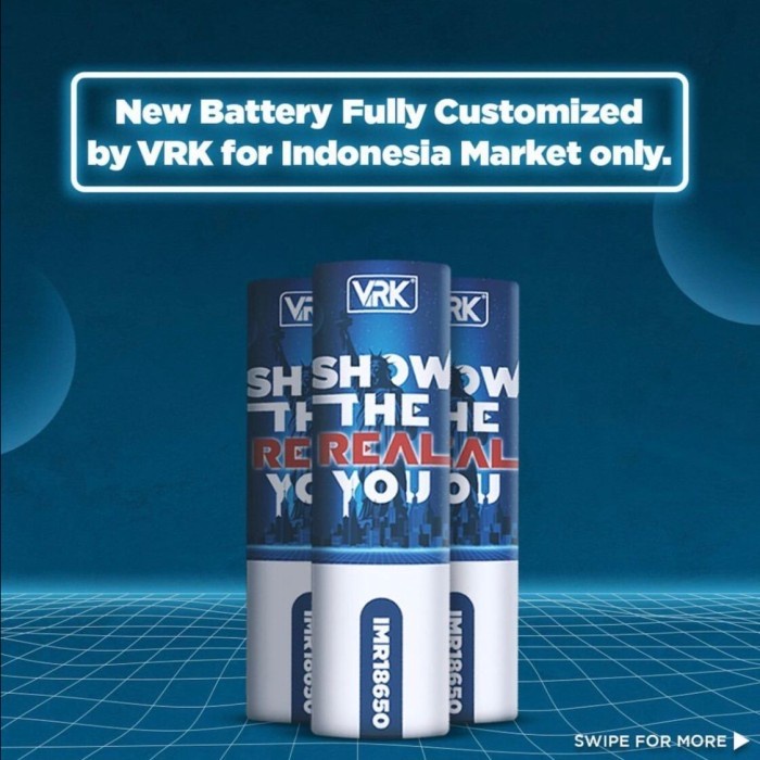 AUTHENTIC BATERAI VRK 3000mah 40A 18650 Battery Batre VRK USA 1pc