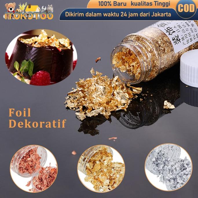 

Edible Gold Leaf Sheet Bisa Dimakan Kertas Emas Food Grade 2Gram