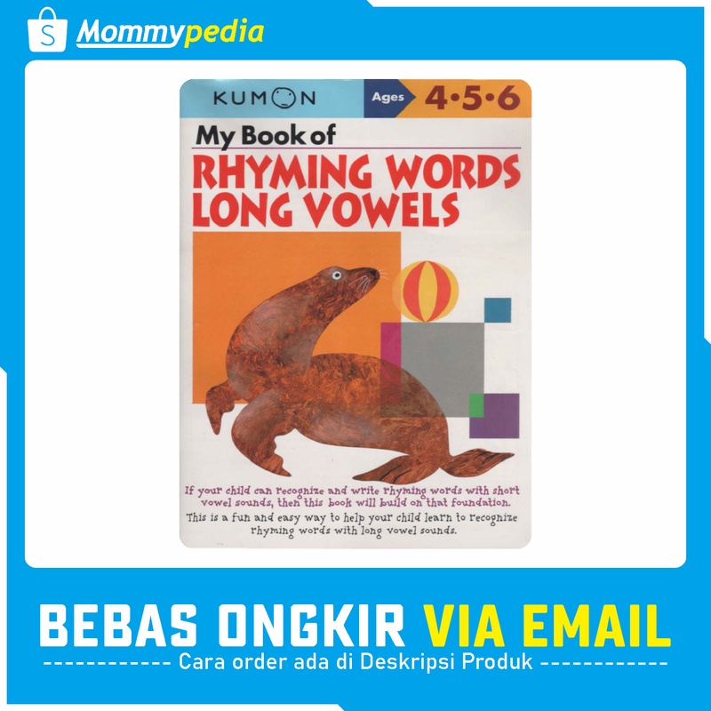

KUMON Ages 4 5 6 / Umur 4 5 6 Tahun - My Book of Rhyming Words Long Vowels