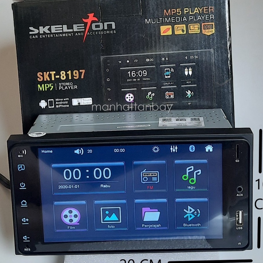 ATD429 SKT-8197T - Headunit Double Din MP5 Player Skeleton Plug and Play Innova Lama - Calya Sigra -