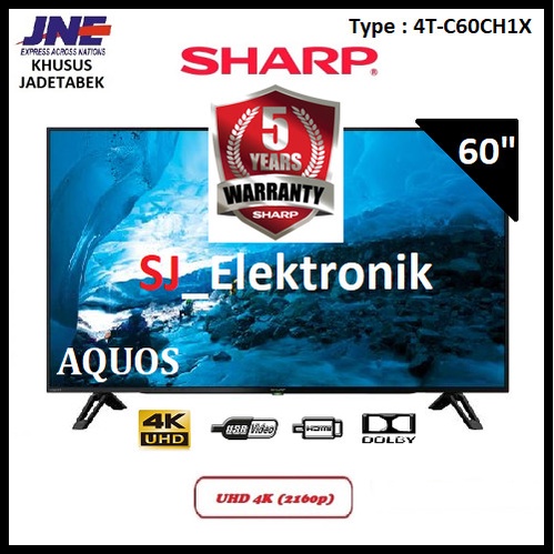 Led Tv Sharp 60 Inch 4T-C60Ch1X / 60Ch1 4K Ultra-Hdr Basic Tv