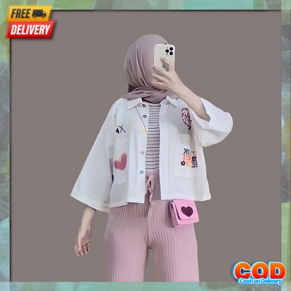 Kemaja Atadan Arasan Dewasa Murah Ootd Outfit Remaja Kuliah Hem Kancing Kuliahan Kmja Terbaru Muraj 