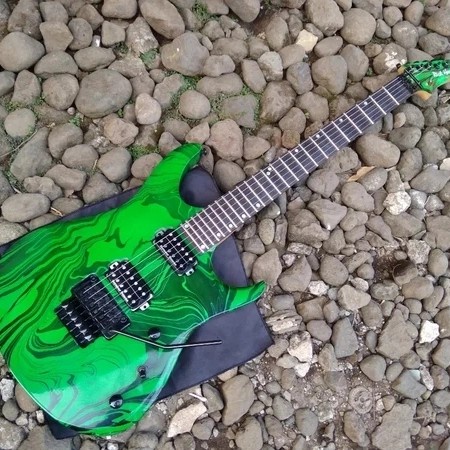 Gitar Rick Hanes Avenix Green Swirl Original